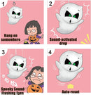 SUNLIN Interactive Halloween Ghost Cute Soft Plush Toy Gift for Adults & Kids 3+, Touch & Sound Activated Prank with Sound & Glowing Eyes, Scary Party Supplies Home Decor by TinyTreasures Baby Boutique