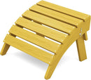 KINGYES Folding Adirondack Ottoman for Adirondack Chair, Yellow by GreenHaven Gardens