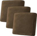 H.VERSAILTEX Velvet Stretch Couch Cushion Cover Plush Cushion Slipcover for Chair Loveseat Sofa Cushion Furniture Protector Seat Cushion Sofa Cover (3 Piece XL Sofa Cushion Covers, Bronze Brown) by CozyNest Decor