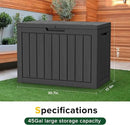 45 Gallon Resin Deck Box, Waterproof Outdoor Storage Bin for Patio, Poolside, and Garden, Lockable & UV-Resistant, Ideal for Small Spaces, Black by GreenHaven Gardens