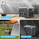 Portable Power Station, 384Wh LiFePO4 Battery Backup, 600W(1800W Peak) Solar Generator with 10 Outlets,UPS Function, Solar Power Station for Home Emergency,Camping,RV, Music Player&LED Lights by TinyTreasures Baby Boutique