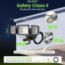 ALUSSO® Motion Sensor Outdoor Lights, 40W 4000LM 3 Modes Flood Lights Outdoor Motion Sensor, 3CCT 3 Heads Outdoor Security Light Wet Location Use for House Garage Yard Walkway, Black,ETL by GreenHaven Gardens