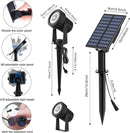 T-SUNUS Solar Landscape Spotlights 2 Pack Warm White, IP65 Waterproof Sopt Lights 9.8ft Cable, Outdoor LED Wall Light 3000K Separated Panel for Tree Flag Yard Garden Driveway Porch Walkway Pool Patio by GreenHaven Gardens
