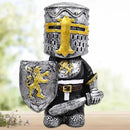 nezababy Knight Gnomes Guard Garden Statue Decoration Medieval Wee Crusader Battle Swordsman Fighting Outdoor Figurines Lawn Decor Resin (A) by GreenHaven Gardens