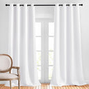 NICETOWN Long White Curtains for Patio - (52 inches Wide x 108 inches Long, White, 2 Panels) Home Decoration Grommet Top Drapes, White Bedroom Panels by TinyTreasures Baby Boutique