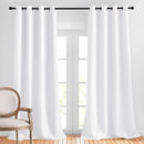 NICETOWN Long White Curtains for Patio - (52 inches Wide x 120 inches Long, 2 Panels) Home Decoration Grommet Top Drapes, White Bedroom Panels by TinyTreasures Baby Boutique