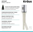 KRAUS Dishwasher Air Gap in Chrome, KAG-1CH by CozyNest Decor