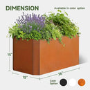 Steel Planter Box-36"x15"x15"-Large Rectangular Planter Matel -Outdoor Indoor-Corten Steel Planter Box Heavy Duty Commercial Residential for Patio Porch Deck Home Backyard by GreenHaven Gardens