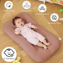 Baby Lounger for Newborn, Bionic Design Baby Lounger, Soft Organic Cotton Breathable Lounger for Infants 0-18 Months (Brown) by TinyTreasures Baby Boutique