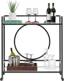 Sauder International Lux Bar Cart, Black Finish by CozyNest Decor