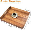 Wooden Serving Tray with Handles,Rustic Ottoman Tray for Kitchen Counter/Coffee Table/Living Room Decor,Versatile Tray for Party Picnic Barbecue by CozyNest Decor
