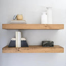 Modern Floating Shelves 3 Inches Thick for Wall, Wide Shelves for Kitchen, Living Room, Bedroom, and Bathroom, Natural Pine Wood, Rustic Wooden Shelf, (Set of 2) (Aged Oak, 60Lx3Hx8D) by CozyNest Decor
