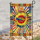 FLAGWIX Flags - Imagine All The People Living Life In Peace Hippie Sunflower Flag DDH1826F, House Flag (29.5" x 39.5") - USA House Garden Flags Premium Polyester - Decorative Outdoor Flags by GreenHaven Gardens