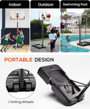 Mayfire Kids Basketball Hoop Adjustable Height 4-8.5 FT, Portable Basketball Goal System with 33'' Shatterproof Backboard for Kids Youth Teens in Driveway, Backyard, Outdoor Play by TinyTreasures Baby Boutique