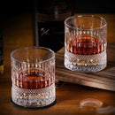 KAMMAK Whiskey Glass Set of 2, 7.05oz Old Fashioned wine Glass for Scotch, Cocktails, Rum, Vodka in Bar And Party Gifts for Men, Whisky Lovers, Wedding, Anniversary, Birthday by CozyNest Decor