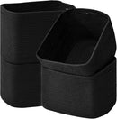 Storage Baskets for Organizing & Shelves, Woven Cotton Rope Organization Bins for Dog Toys, Clothes, Books, Nursery Organizer, 15" Lx11''Wx9.5''H, (4 Packs) Black by CozyNest Decor