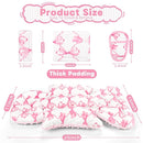 Infant Car Seat Insert, Soft Baby Car Seat Head & Body Support for Girl Boy, Reversible Newborn Preemie Carseat Insert Cushion with 3 Straps Pads, Fits Car Seat, Stroller, Swing, Bouncer, Pink Bow by TinyTreasures Baby Boutique