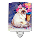 Persian Cat Ceramic Night Light Compact, UL-Certified, Ideal for Bedroom, Bathroom, Nursery, Hallway, Kitchen, 6x4x3, Multicolor