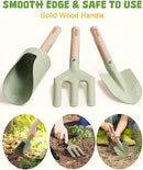 ROBUD Kid Gardening Set, Wooden Garden Tool for Kid, Garden Tool Kit with Tool Storage Bag, Apron, Gloves, Montessori Toys for Kids to be Closed to Nature, WRP25 by GreenHaven Gardens