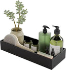 Black Bamboo Drawer Organizer - Silverware&Utensil Holder Organizer for Kitchen Drawers, Multi-Use Drawer Dividers Boxes for Bathroom Counter，Cabinet, Garage, Office Desk, Makeup, Jewelry (15"6"2.5") by CozyNest Decor