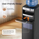 ICEPURE 3-in-1 Water Dispenser with Ice Maker, Water Cooler Dispenser for 5 Gallon Bottle Built-in Bullet Ice Maker Top Loading, Hot and Cold Water Dispenser for Home/Office, 33lbs/24H, Child Lock by CozyNest Decor