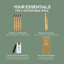 Greenzla Bamboo Toothbrushes, Wooden Toothbrush Set with Soft Bristles, Includes Travel Case and Charcoal Dental Floss, 4 Pack by CozyNest Decor