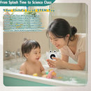 TKY Baby Bath Thermometer with Floating Toys & Room Temperature Monitor - Rechargeable Digital Thermometer with Temperature Alerts, Bath Essentials for Newborns, Infants (Advanced Grey) by TinyTreasures Baby Boutique