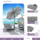 Midtown Umbrellas 10-Year-No-Fade - 9 Ft - UV Proof Zebra Stripes Polyester Fabric - Umbrella Outdoor Patio, Auto-Tilt Aluminum Frame Patio Umbrella for Garden, Pool & Deck - Black Pole by GreenHaven Gardens