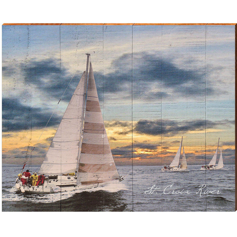 St. Croix River Regatta | Wall Art Print on Real Wood