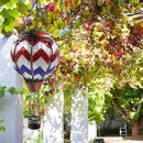 2PCS Solar Hot Air Balloon Lanterns with Flame with Shepherd's Hooks, Glass Hanging Flickering Lights Outdoor Waterproof for Garden Tree Yard Patio Mother's Day Gift, 18" H Wavy by GreenHaven Gardens