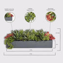 Oblong Faux Succulent Arrangement, Premium Artificial Indoor Plant Enhances Interior Design, Display on any Surface in Your Home Adding an Inviting Touch of Nature, Grey Planter Pot Included by GreenHaven Gardens