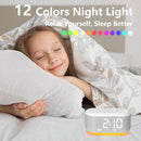 Small Digital Alarm Clock Sound Machine for Bedrooms Brown Noise White Noise Machine Night Light Plug in Desk Clock with 30 Wake up Sounds Alarm Clock for Kids Heavy Sleepers Snooze 32 Levels Volume by TinyTreasures Baby Boutique