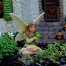 Fairy Garden House Kit – Complete with Accessories, House 7” High with Door That Opens & Fairies for Outdoor Gardens – 4 Pieces by GreenHaven Gardens
