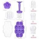 KingKam Baby Breastmilk Popsicle Molds & Baby Fruit Feeder Combo (2 Pack), Breastmilk Popsicle Molds for Teething Relief, BPA Free Silicone Feeder Teether Pops for Babies Infant Self Feeding, 4m+ by TinyTreasures Baby Boutique