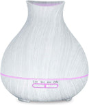 BZseed Aromatherapy Essential Oil Diffuser 550ml 12 Hours White Wood Grain Aroma Diffuser with Timer for Large Room, Home, Baby Bedroom, Waterless Auto Shut-Off, 7 Colors Lights Changing by TinyTreasures Baby Boutique