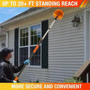 20FT (26FT Reach) Cobweb Duster with Extension Pole, Spider Web Brush for Cleaning Extendable, Professional Ceiling and Corner Dusters for Outdoor Indoor Use by CozyNest Decor