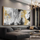 Large Canvas Wall Art Gold Abstract Paintings 29x58 Inch Wooden Framed Artwork Black Line Painting for Bedroom Bathroom Home Decor by CozyNest Decor
