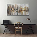 New York City Wall Art -Framed Modern Abstract Wall Art for Living Room, Office & Bedroom Cityscape & Paintings for Bedroom brooklyn bridge Pictures Wall Decor Chicago Artwork for Walls 24×48IN by CozyNest Decor