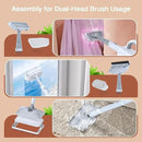ScrubWiz Steam Mop Cleaner with Detachable Handheld Steamer, 10-in-1 Multi Accessories, Washable Microfiber Pads, 350ml and 2 Adjustable Level for Cleaning Floor, Carpet, Tile, and Grout, Light White by CozyNest Decor