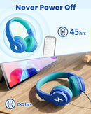 seenda Kids Headphones Wireless, Bluetooth Headphones for Kid with 85/94dB Volume Limit, 45H Play Time, 3 Light Modes, Built-in Mic Headset for Toddler Boy Girl Travel School iPhone iPad Tablet by TinyTreasures Baby Boutique