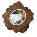 Cat Foam Coasters Set of 4 Cup Coasters for Indoor Outdoor, Tabletop Protection, Anti Slip, Mouse pad Material