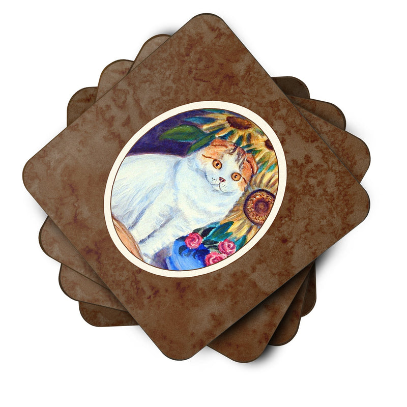 Cat Foam Coaster Set of 4 7153FC