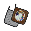 Cat Pot Holder Set of 2 Heat Resistant Quilted Hot Pads 7.5 x 7.5 Inch, Insulated Kitchen Trivets for Cooking & Baking