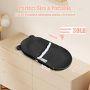 Changing Pad, Wipeable Diaper Changing Pad with Safety Belt for Changing Table, Nursery, Dresser, EVA Non-Slip Baby Changing Table Pad, Black by TinyTreasures Baby Boutique