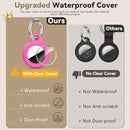 Upgrade Waterproof 4 Pack Airtags Holder with Apple Airtags Keychain, Hard PC Air Tag Case, Anti-Scratch & Shock Air tag Holder, Men's Women's Keyrings & Keychains -Rose Red+Purple+Blue+Green by TinyTreasures Baby Boutique