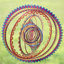 VP Home Sunrise Mandala Kinetic Wind Spinner for Yard and Garden Wind Spinner Outdoor Metal Large Hanging Mandala Decor 3D Garden Art Wind Sculpture Spinners by GreenHaven Gardens