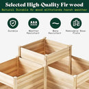 AMERLIFE 3-Tier Raised Garden Bed for Outdoor Gardening, Fir Wood Planter Box with Dividers, Tool-Free Assembly, Garden Box Perfect for Vegetables, Herbs, and Flowers by GreenHaven Gardens
