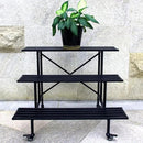 Zhongma Moving Garden Cart 3 Tier Sturdy Metal Plant Stand Heavy Duty Plant holder Garden Plant Shelf with Wheels by GreenHaven Gardens
