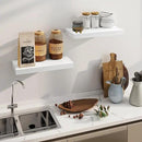 Fun Memories White Floating Shelves, 8 Inch Deep Wall Shelves Set of 2, Rustic Deep Shelves for Wall Storage, 24 x 8 Floating Shelves, 8" Deep White Shelves for Bedroom, Living Room, Kitchen by CozyNest Decor