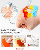 fantastory Tempera Paint for Kids 32 Colors (2 oz Each) Washable Tempera Paint, Kids Poster Paint Sponge Painting, Non-Toxic Kids Paint Finger Paints Hand Paints Bottles Early Learning by TinyTreasures Baby Boutique